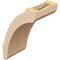 Ekena Millwork 5-inch W x 8-inch D x 12-inch H Lafayette Rough Cedar Woodgrain TimberThane Knee Brace, Primed BRCUR05X08X12LFTRCPR - alternate 2